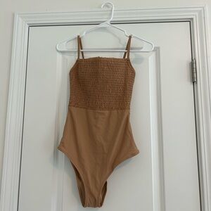 Aerie Tan One-Piece Swimsuit